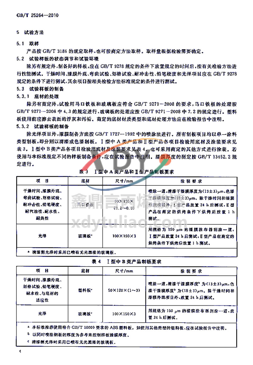 �܄��ͱ�ϩ���֬Ϳ�χ��Ҙ�(bi��o)��(zh��n)GB/T 25264-2010-ԇ�(y��n)����